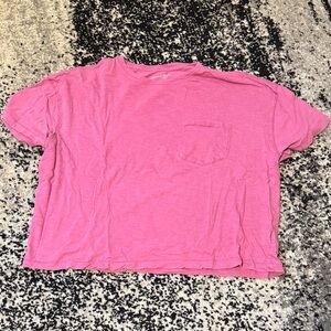 Universal Thread Bright Pink Cropped Pocket Tee